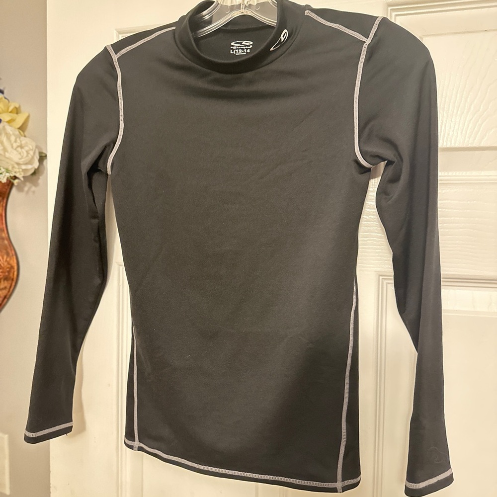 Champion Charcoal Long Sleeve Kids Tee - Picture 2 of 8